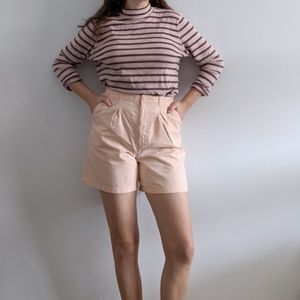 1980’s Peach High Waist Pleated Shorts